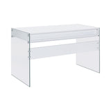 Dobrev Contemporary 2-drawer Writing Desk and Clear