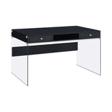 Dobrev Contemporary 2-drawer Writing Desk and Clear