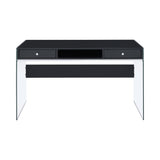 Dobrev Contemporary 2-drawer Writing Desk and Clear