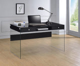 Dobrev Contemporary 2-drawer Writing Desk and Clear