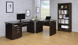 Skylar Contemporary Computer Desk with Keyboard Drawer Cappuccino