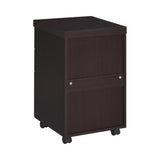 Skylar Contemporary 3-drawer Mobile Storage Cabinet Cappuccino