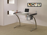 Melo Contemporary Drafting Desk with 3-drawer Champagne