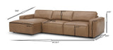 VIG Furniture Modrest Cambria - Modern LAF Cognac Leather Sectional Sofa VGKK-KF1123-SECT