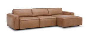 VIG Furniture Modrest Cambria - Modern RAF Cognac Leather Sectional Sofa VGKK-KF1123-SECT-RAF