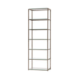 Carmelo Modern 6-shelf Bookcase Black Nickel