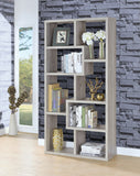 Contemporary 10-shelf Geometric Bookcase