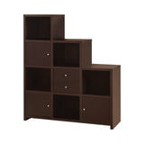 Contemporary Bookcase with Cube Storage Compartments