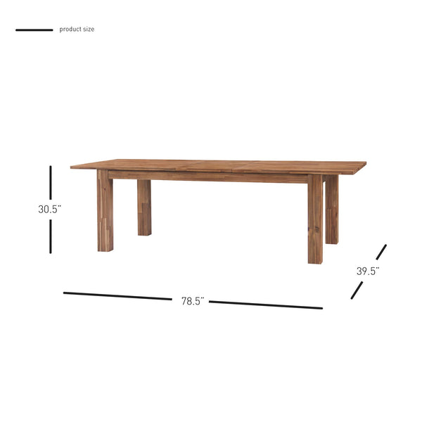 Bedford Butterfly Dining Table w/ 20" Ext. Brushed Brown