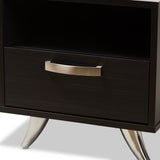 Baxton Studio Warwick Modern and Contemporary Espresso Brown Finished Wood End Table