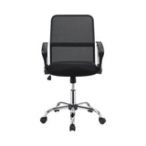 Contemporary Office Chair with Mesh Backrest Black and Chrome