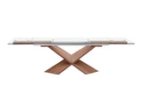 Modrest Scott - Modern Walnut and Glass Extendable 70.5