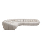 VIG Furniture Divani Casa Yolonda - Modern Beige Curved Sectional Sofa VGEV-2126B-LGB-SECT