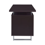 Glavan Contemporary Rectangular Storage Office Desk Cappuccino