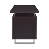 Glavan Contemporary Rectangular Storage Office Desk Cappuccino