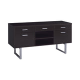 Glavan Contemporary 5-drawer Credenza with Adjustable Shelf Cappuccino