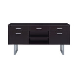 Glavan Contemporary 5-drawer Credenza with Adjustable Shelf Cappuccino