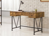 Analiese Country Rustic 3-drawer Writing Desk and Black