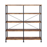 Country Rustic Analiese 4-shelf Open Bookcase