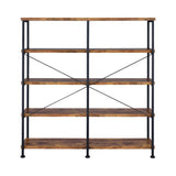 Country Rustic Analiese 4-shelf Open Bookcase