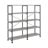 Country Rustic Analiese 4-shelf Open Bookcase