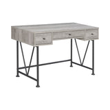 Analiese Country Rustic 3-drawer Writing Desk and Black