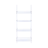 Amaturo Contemporary 4-shelf Ladder Bookcase Clear