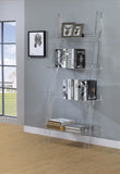 Amaturo Contemporary 4-shelf Ladder Bookcase Clear