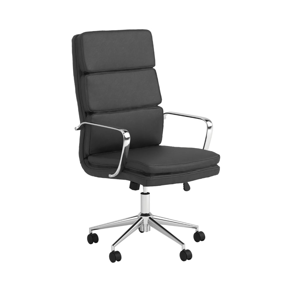 Contemporary High Back Upholstered Office Chair - Modern Design with Ergonomic Support & Mobility