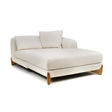 VIG Furniture Modrest Fleury - Contemporary Cream Fabric and Walnut RAF Sectional Sofa VGCS-21073-S-CW-RAF