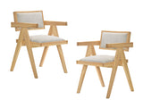 VIG Furniture Modrest Fern - Modern Natural and Beige Dining Chair Set of 2 VGMA-MI-1116-NB