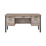 Samson Country Rustic 4-drawer Office Desk Weathered Oak