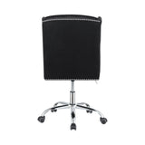 Contemporary Upholstered Tufted Office Chair Black and Chrome