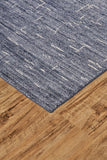 Lennox Modern Abstract Minimalist Rug, Navy Blue, 9ft - 6in x 13ft - 6in Area Rug