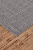 Lennox Modern Abstract Minimalist Rug, Charcoal Gray, 9ft-6in x 13ft-6in Area Rug