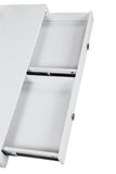 Gemma Contemporary 2-drawer Writing Desk Glossy White and Chrome