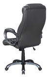 Contemporary High Back Office Chair in Grey Leatherette - Ergonomic, Stylish & Comfortable Design