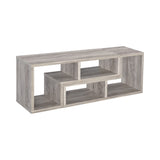 Modern Convertable Bookcase and TV Console Grey Driftwood