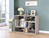 Modern Convertable Bookcase and TV Console Grey Driftwood