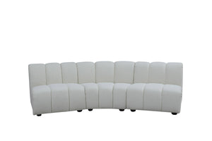 VIG Furniture Divani Casa Olandi - Modern White Fabric Curved Sectional Sofa VGEV-VG695-WHT