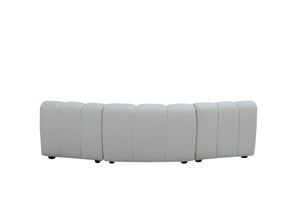 VIG Furniture Divani Casa Olandi - Modern White Fabric Curved Sectional Sofa VGEV-VG695-WHT