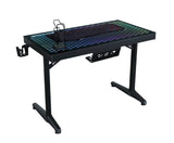 Avoca Modern Tempered Glass Top Gaming Desk Black