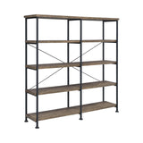 Country Rustic Analiese 4-shelf Open Bookcase