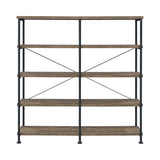 Country Rustic Analiese 4-shelf Open Bookcase