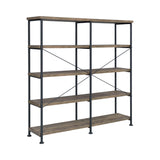 Country Rustic Analiese 4-shelf Open Bookcase