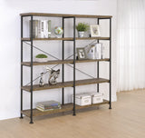 Country Rustic Analiese 4-shelf Open Bookcase