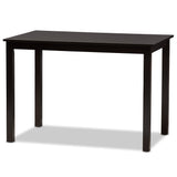 Baxton Studio Eveline Modern Espresso Brown Finished Wood 43-Inch Dining Table