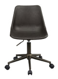 Contemporary Adjustable Height Office Chair with Casters Brown and Rustic Taupe