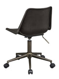 Contemporary Adjustable Height Office Chair with Casters Brown and Rustic Taupe