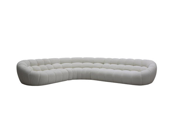 VIG Furniture Divani Casa Yolonda - Off-White Fabric Sectional Sofa VGEV-2126B-WHT-SECT